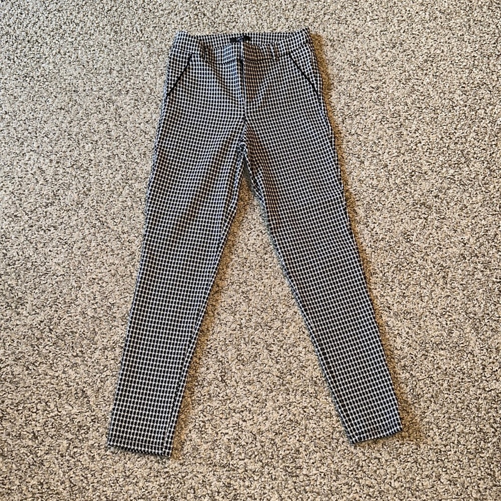 Jacquard print stretch skinny